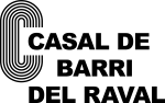 logotip de l'entitat on hi apareix el text "Casal de barri del raval"